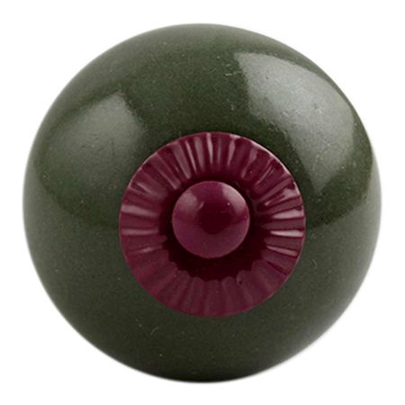 Olive Round Purple Fitting Ceramic Knob